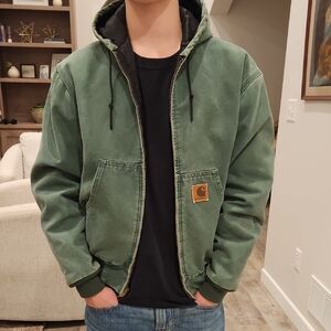 🇺🇲Carhartt Men's Green Hooded Jacket
